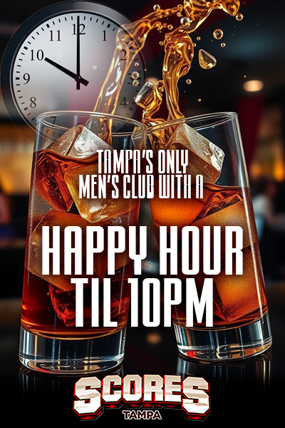 Tampa's Only Men's Club with a Happy Hour til 10pm Tampa's Only Men's Club with a Happy Hour til 10pm